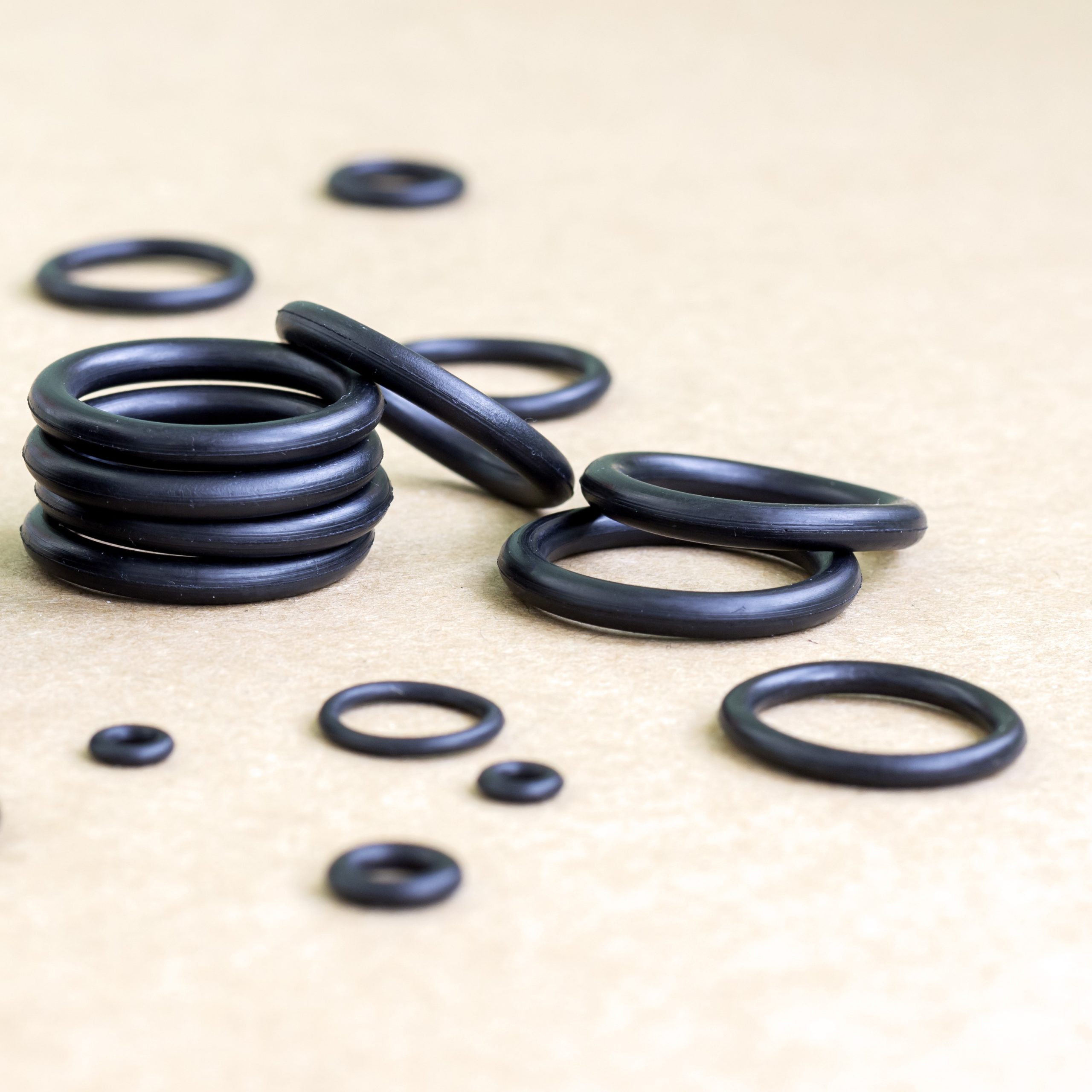 A set of sealing gaskets for the repair and maintenance of various mechanisms.