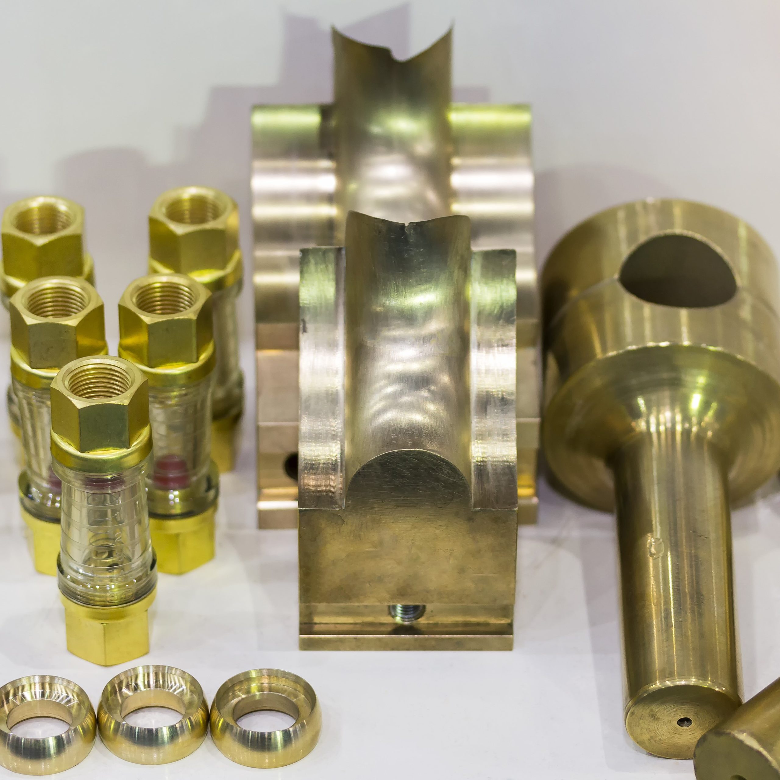 sample machining part or goods from manufacture by cnc machining center or lathe material made from brass